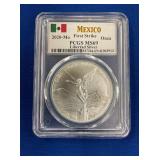 LOT 669 2020 1 OZ SILVER MS69 LIBERTAD