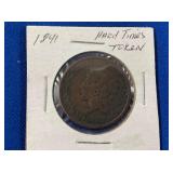 LOT 713 1841 HARD TIMES TOKEN