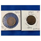 LOT 742 (2) 1849 1/2C, 1853 1/2C