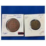 LOT 751 1939 D, 1837 COPPER HARD TIMES