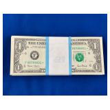 LOT 754 $100 UNC $1 STAR NOTES