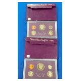 LOT 789 1985,86 US PROOF SETS