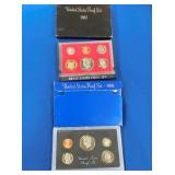 LOT 790 US 1983, 1982 PROOF SETS