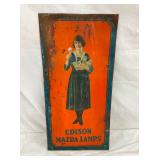 SST EDISON MAZDA LAMPS SIGN 12X18