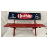 EMB. SST CHEERWINE 4FT. STORE BENCH