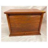 OAK FILE CABINET W/ ROLL