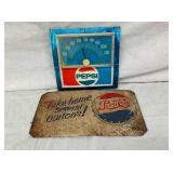 PEPSI THERM., PEPSI RACK SIGN 13 1/2X8