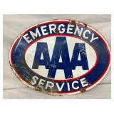 DSP AAA EMERGNCY SIGN 17X22 1/2
