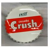 25IN EMB. ORANGE CRUSH CAP SIGN