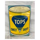 SST EMB. TOPPS SNUFF SIGN 12X18