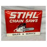 SST EMB. STIHL CHAIN SAWS SIGN