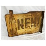 DST NEHI FLANGE SIGN W/BOTTLE 18X13 1/2 
