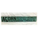 WOODEN ACORN STOVES & RANGES SIGN 