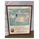 FRAMED SPRING MILLS PAPER ADV.