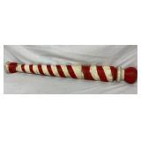 ORIG. WOODEN BARBER SHOP POLE 5X49