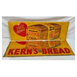 2PC. KERNS BREAD CB SIGN W/ LOAF