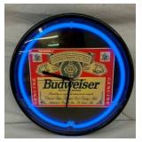 15IN BUDWEISER NEON CLOCK