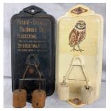 DILLARD/CRAWLEY HARDWARE, OWL HOLDERS