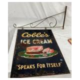 DST COBLES ICE CREAM SWINGER SIGN