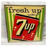 SST EMB. FRESHUP 7UP SIGN W/ BUBBLES
