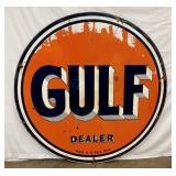 1949 5 1/2FT. DSP GULF DEALER SIGN