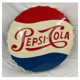 36IN EMB. PEPSI COLA CAP SIGN