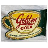 DST GOLDEN COLA FLANGE SIGN 20X13 1/2