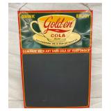 SST EMB. GOLDEN COLA MENU SIGN