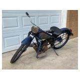 EARLY GAS POWERED MOTORCYCLE