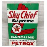 PORC. 1960 TEXACO SKY CHIEF PUMP PLATE
