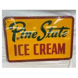 1956 DST PINE STATE ICE CREAM SIGN