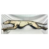 RARE ORIG. DIECUT GRAYHOUND SIGN 84X20