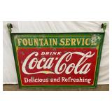 DSP COKE FOUNTAIN SERVICE SIGN W/BRACKET