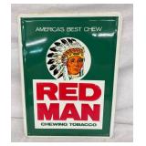 SST EMB. RED MAN SIGN 12X16