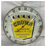 12IN CROWN ALUM. DEALER THERM.