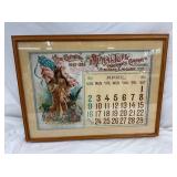 1893 FRAMED SEMI CENTENIAL CALENDAR