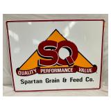 SST EMB. SPARTAN FEED SIGN 35X28