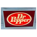 WOODEN FRAMED LEXAN DR. PEPPER LIGHTUP