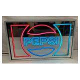 MIRRORED PEPSI LIGHTUP 19 1/2X12