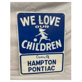 HAMPTON PONITAC SST DRIVE SAFELY 18X24