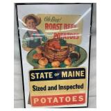 STATE OF MAINE CB FRAMED 20X31