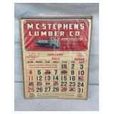 1953 MC STEPHENS LUMBER CO. CALENDAR