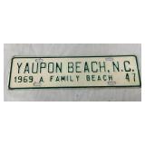 NOS YAUPON BEACH NC 1969 CITY TAG