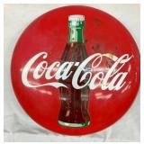 24IN. PORC. COCA-COLA BUTTON W/BOTTLE 