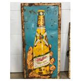 MILLER HIGH BOTTLE IN HAND SIGN