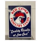 RED COMB POULTRY FEEDS SIGN 20X28