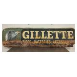 EMB. GILLETTE BATTERIES SIGN 73X19