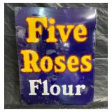 PORC. FIRE ROSES FLOUR SIGN 24X32