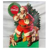 1961 COKE SANTA W/ DOG EASEL BACK 17X24