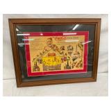 FRAMED COKE CIRCUS CUTOUT 17X11 1/2